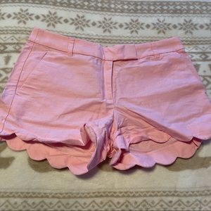 J. Crew Pink Scallop Shorts- 6